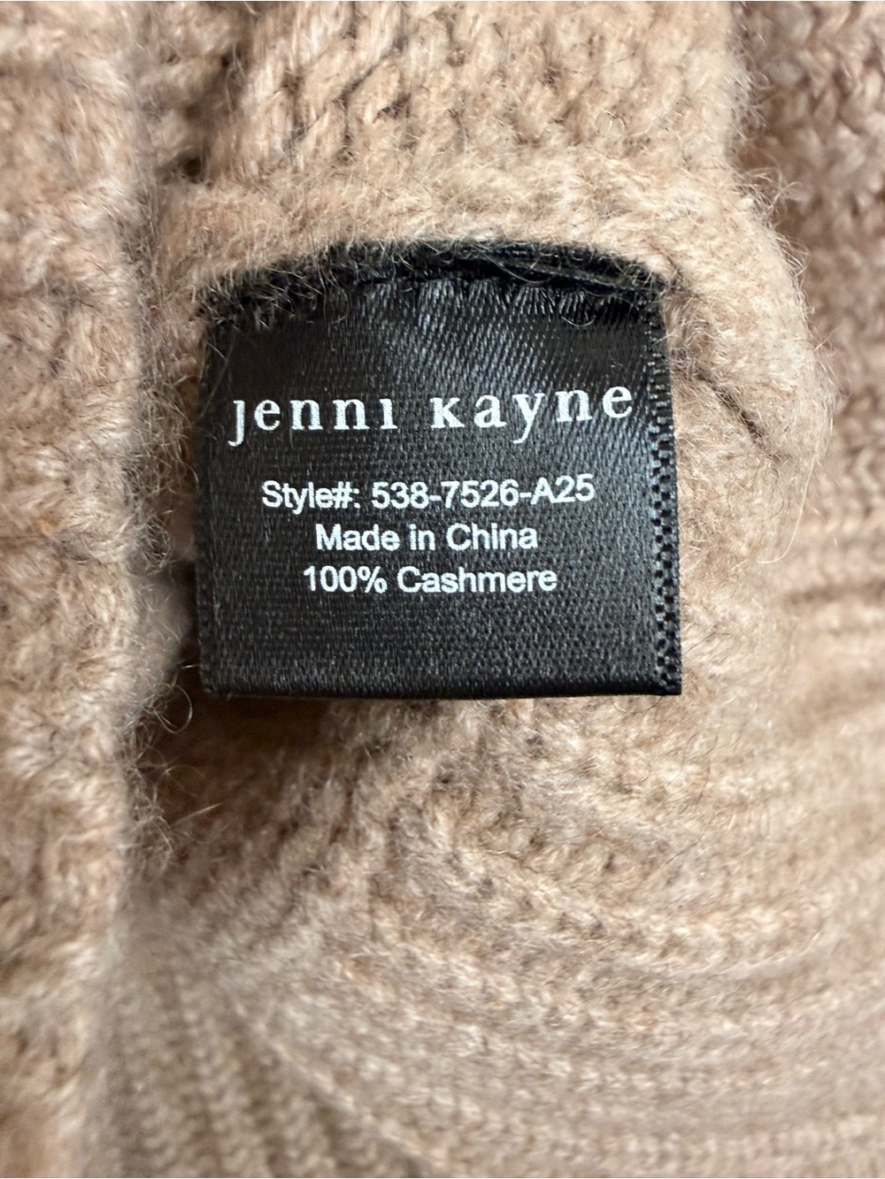 Jenni Kayne Cashmere Phoebe Polo Sweater - Undyed Stone - Picture 6 of 6